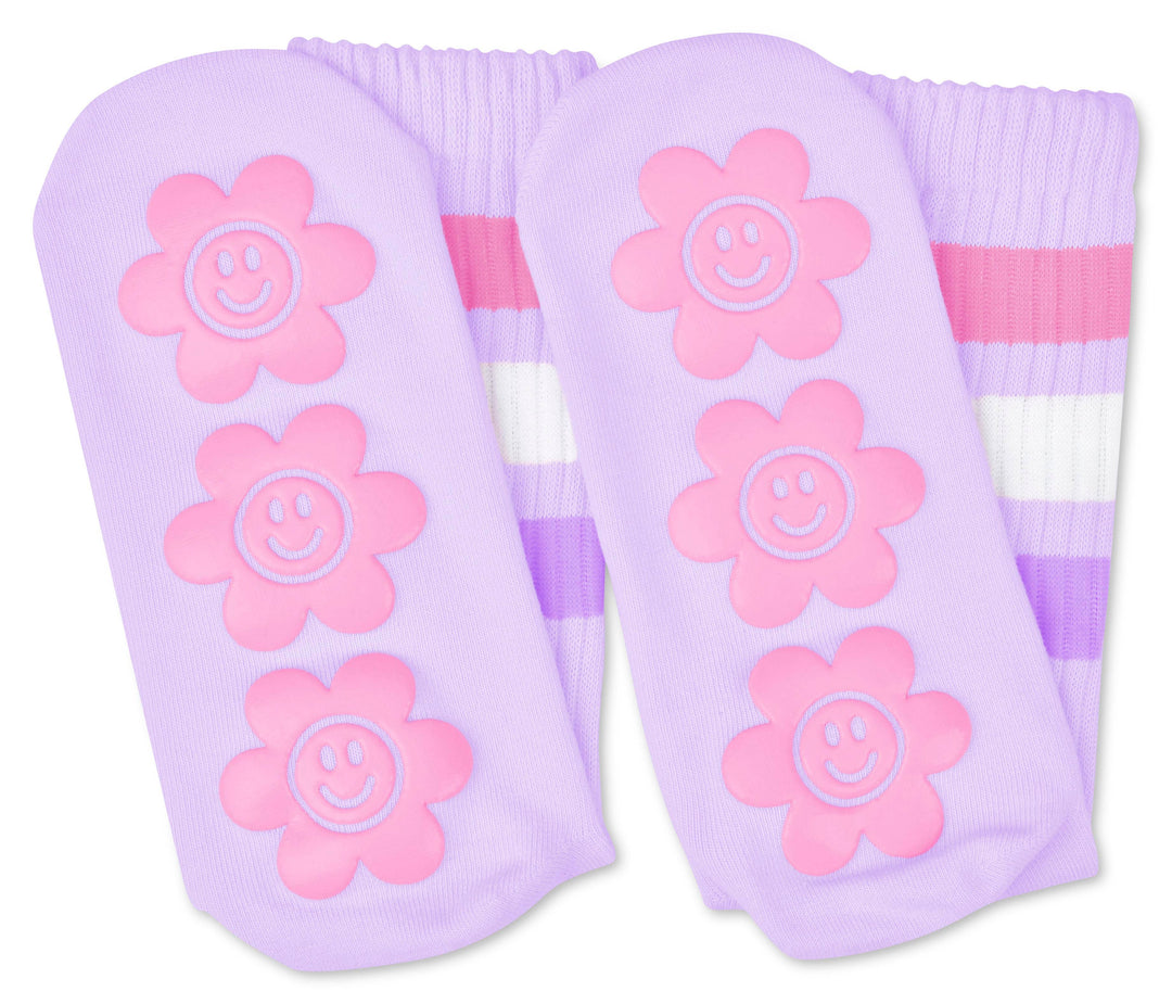 PURPLE GROOVY SMILES SOCKS