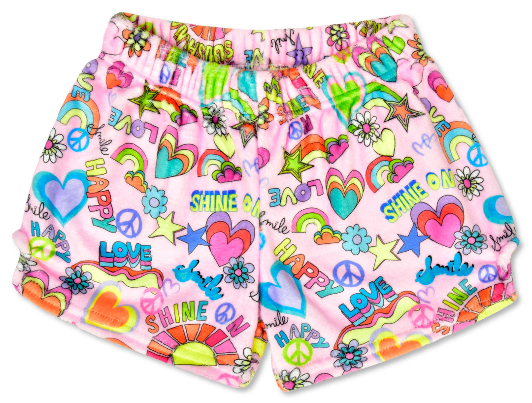 Peace and Love Plush Shorts