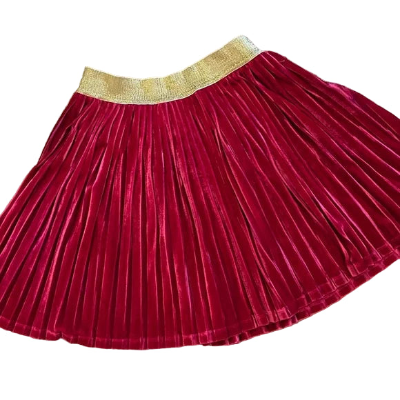 EGG Girls Velvet pleated skirt
