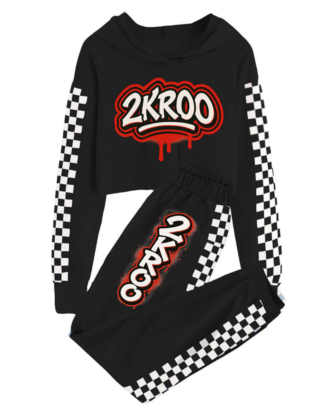 2Kroo Cropped Hoodie & Jogger Set