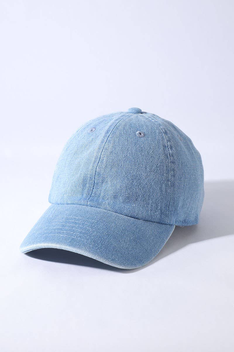 Kids Washed Denim Baseball Cap