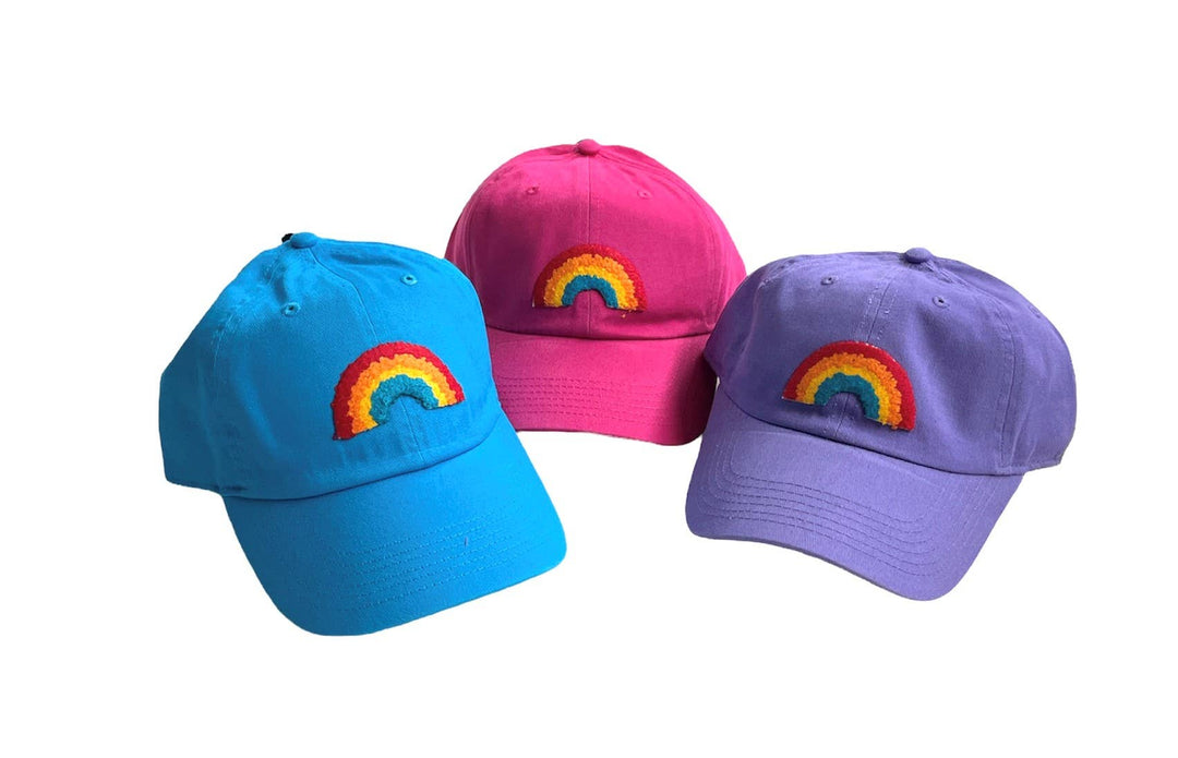 Baseball Hat with Chenille Rainbow