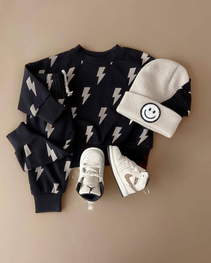 Black Bolt Jogger Set