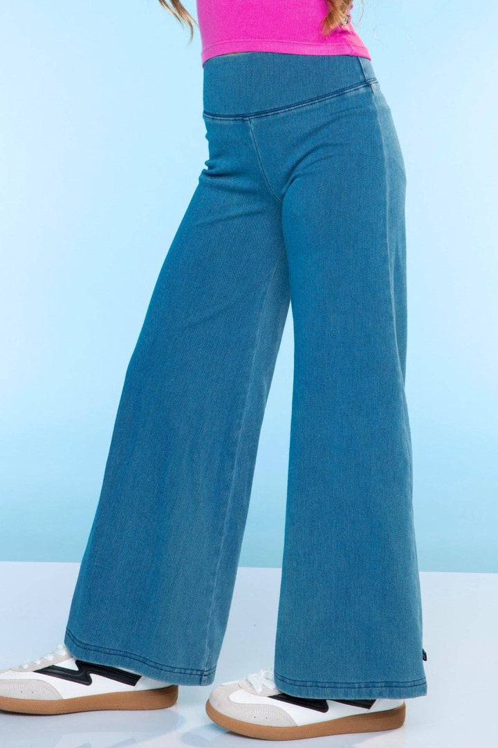 Super Stretch Soft Denim Wide Leg Jegging