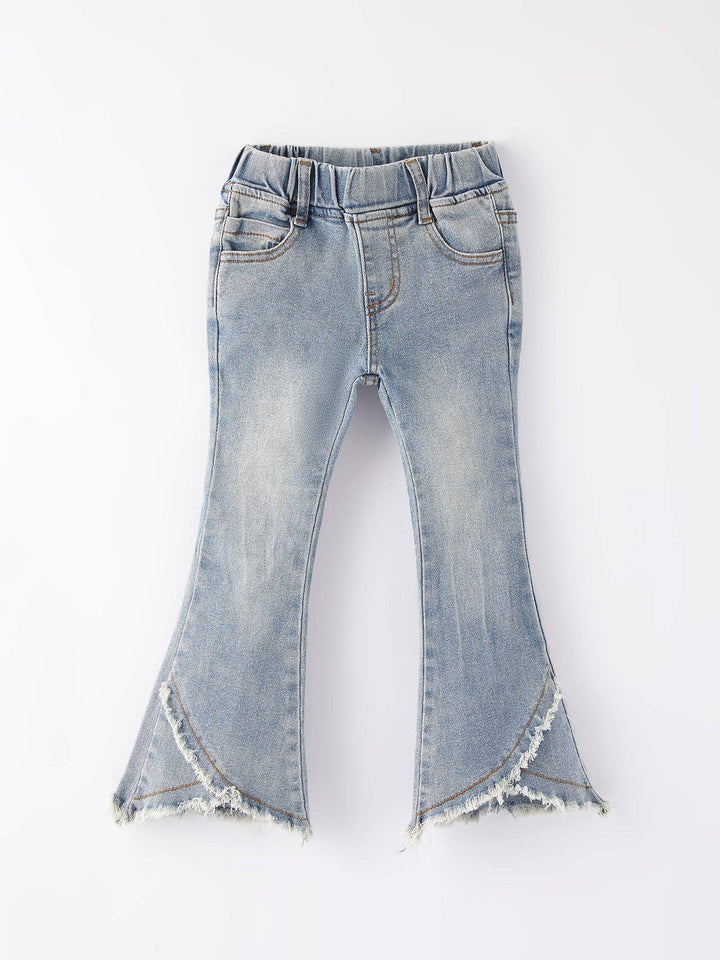 Light Blue Denim Bell Flares