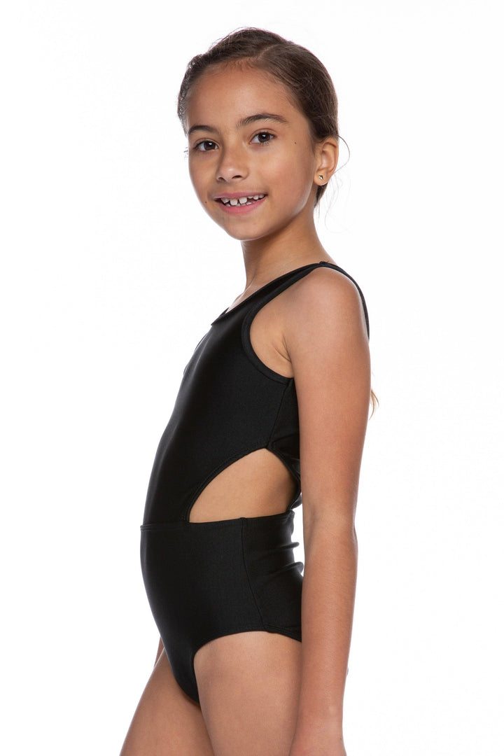 High Shine Cutout One Piece Swimsuit