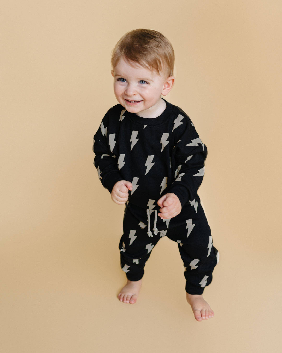 Black Bolt Jogger Set
