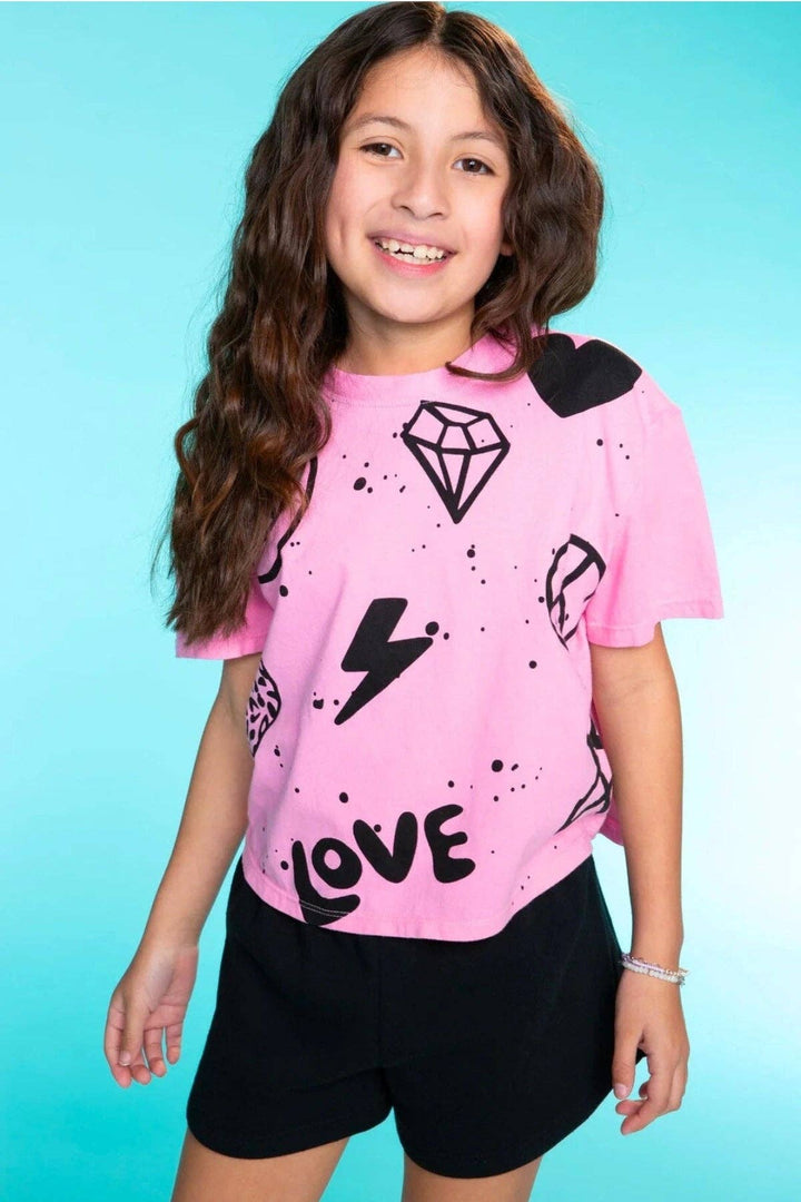 Drop Shoulder Tee Neon Pink Elements