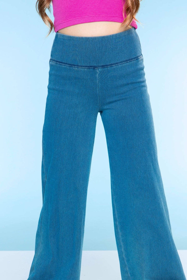 Super Stretch Soft Denim Wide Leg Jegging