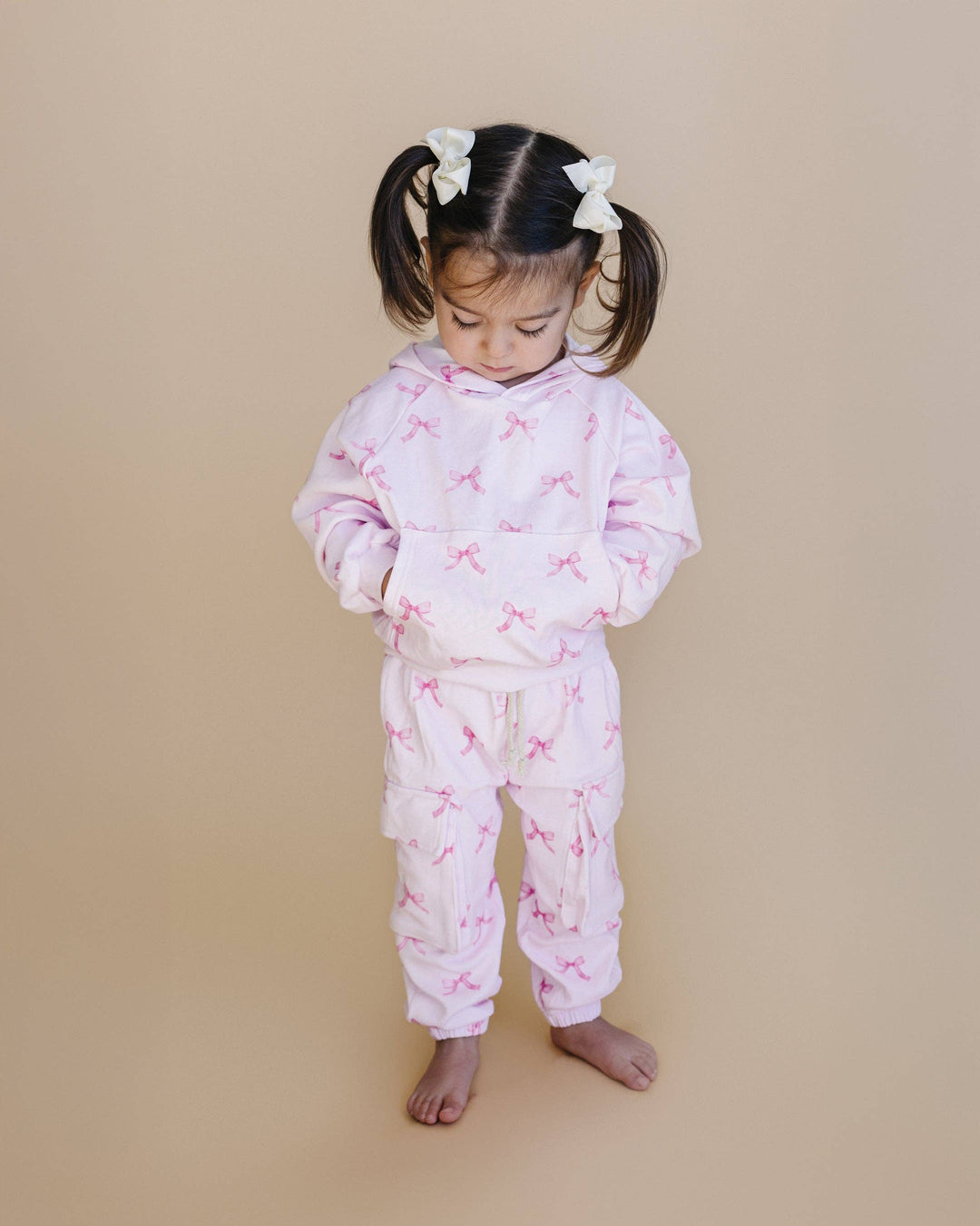 Pink Bows Cargo Jogger Set