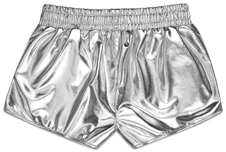 SILVER METALLIC SHORTS