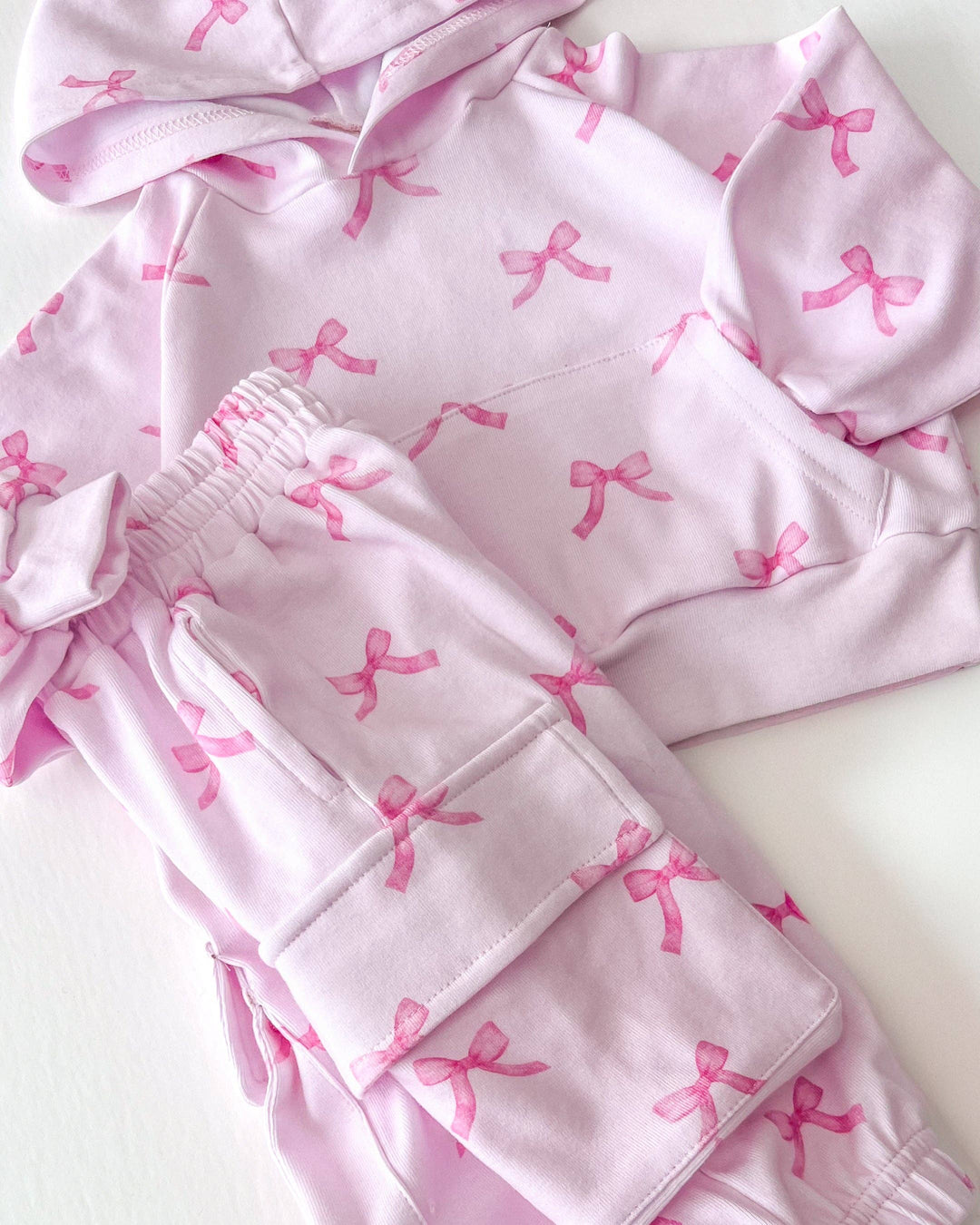 Pink Bows Cargo Jogger Set