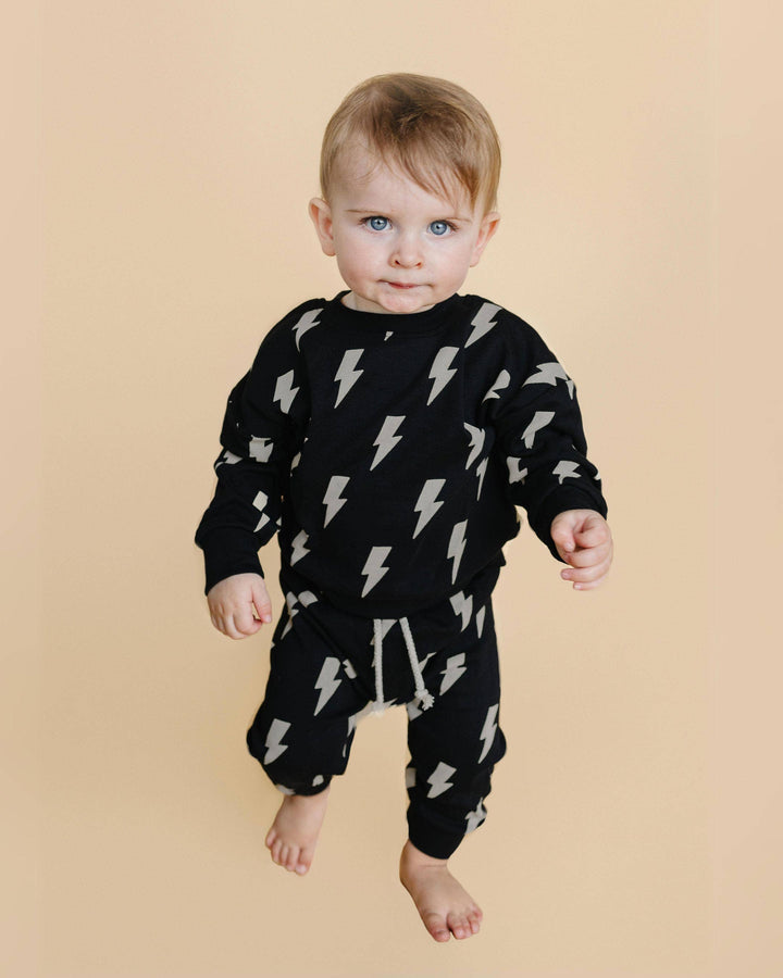 Black Bolt Jogger Set