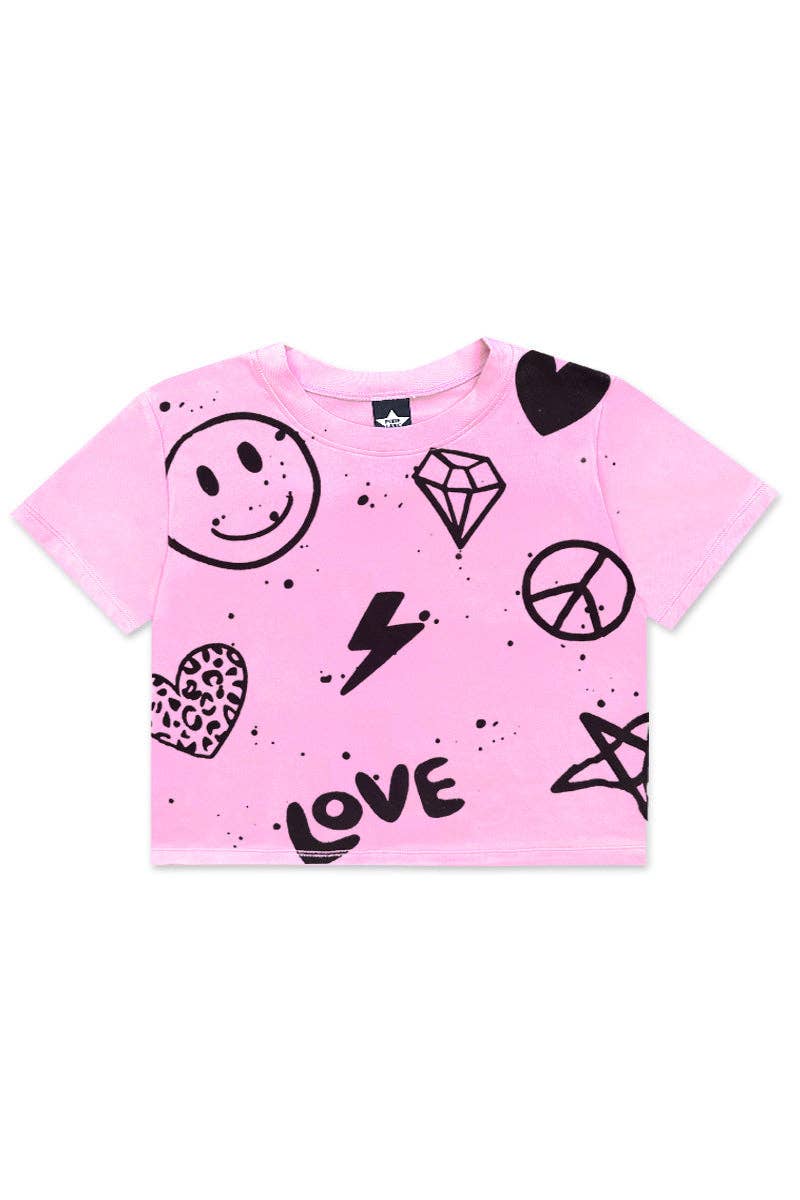 Drop Shoulder Tee Neon Pink Elements