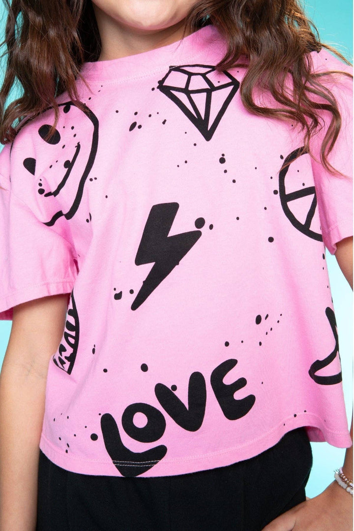 Drop Shoulder Tee Neon Pink Elements