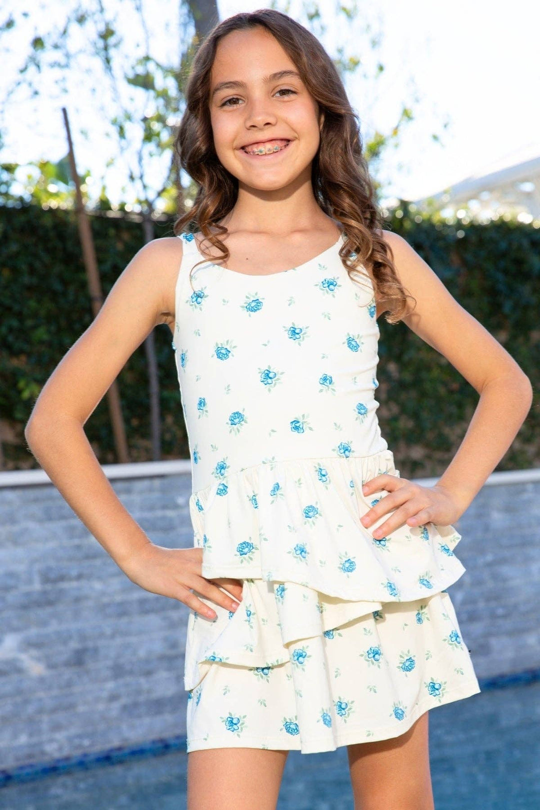 Floral symmetrical Tank Dress