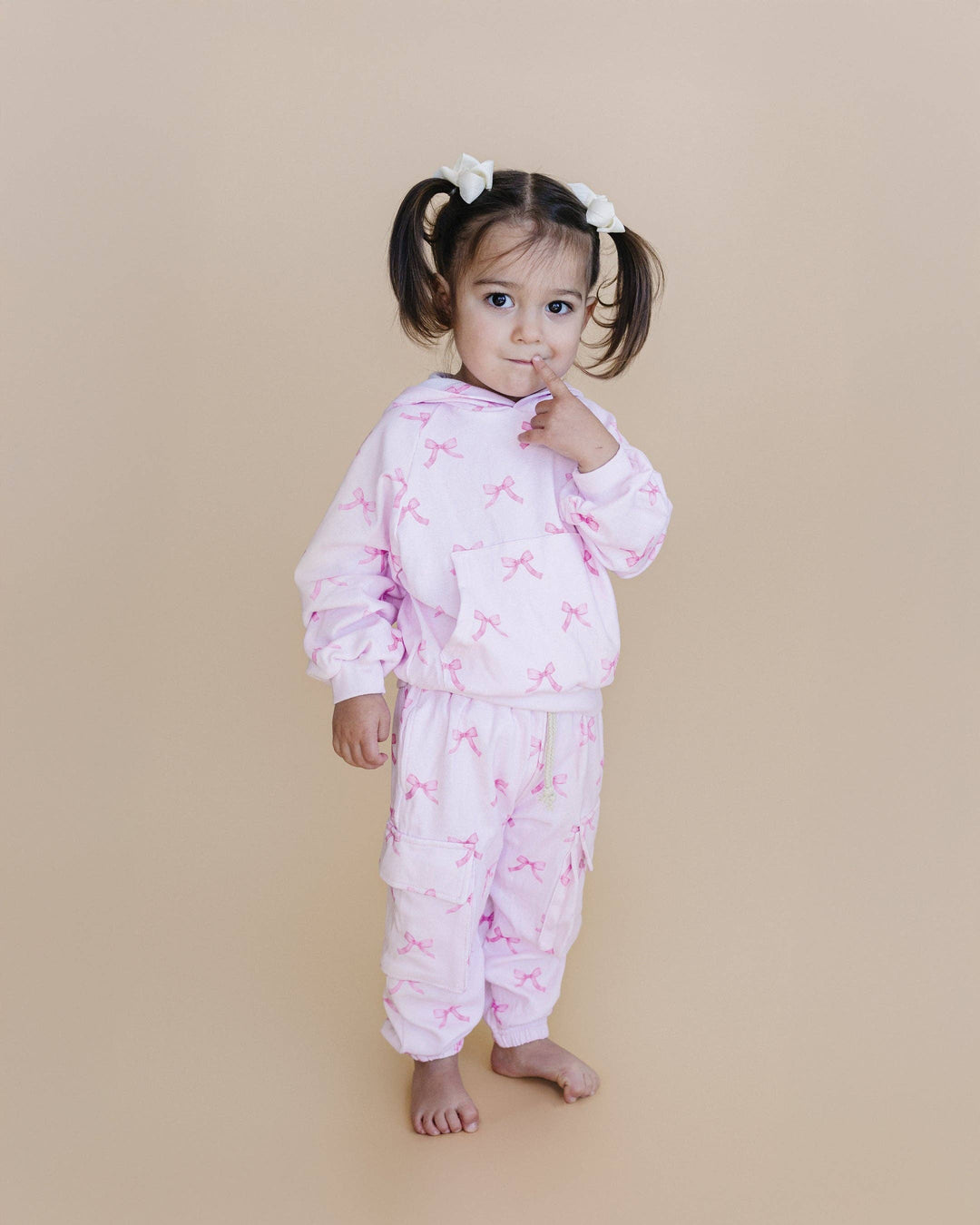 Pink Bows Cargo Jogger Set