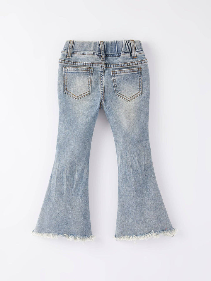 Light Blue Denim Bell Flares