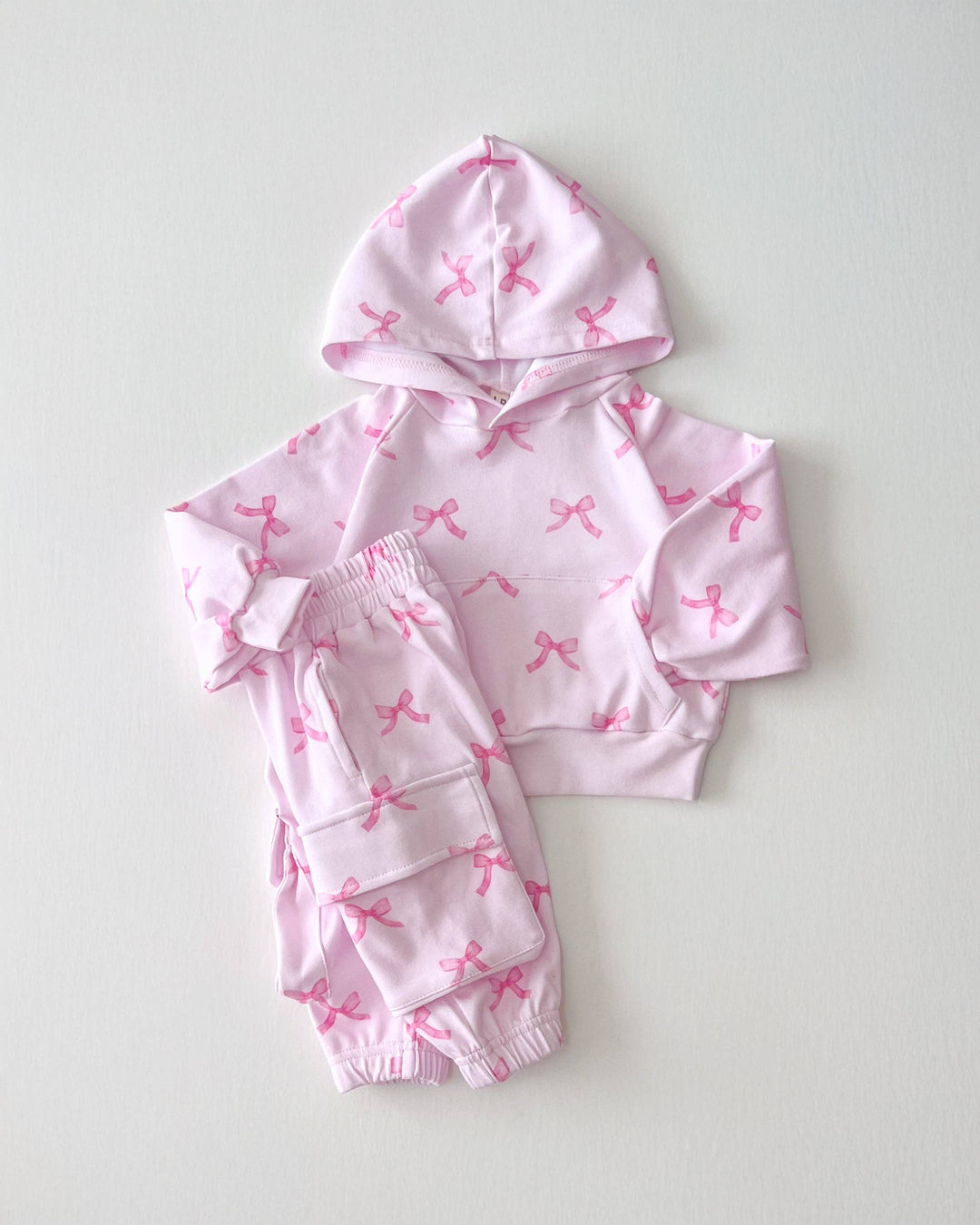 Pink Bows Cargo Jogger Set