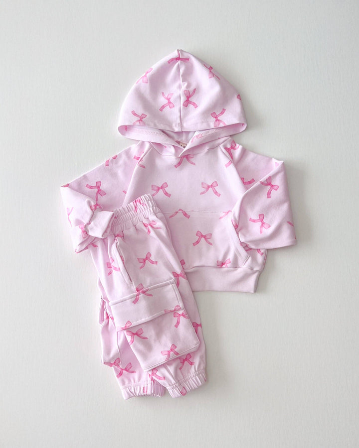 Pink Bows Cargo Jogger Set