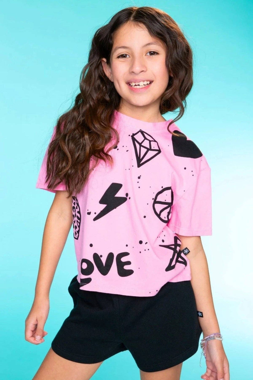Drop Shoulder Tee Neon Pink Elements