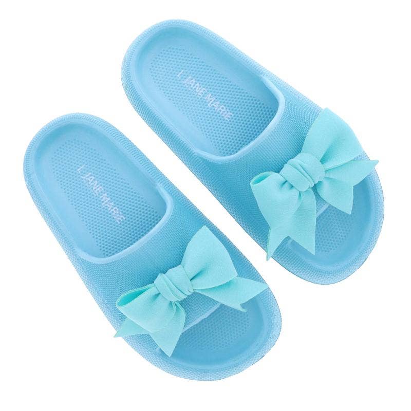 Rubber Bow Sandal- Turq