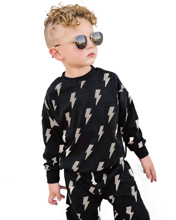 Black Bolt Jogger Set