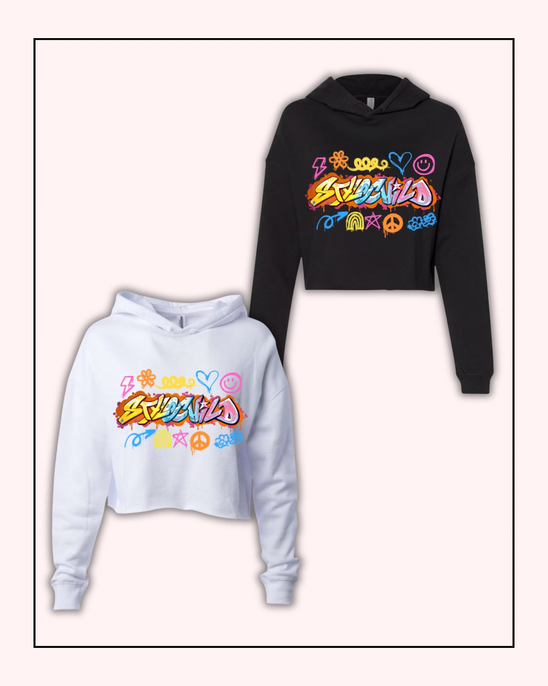 Graffiti Cropped Hoodie