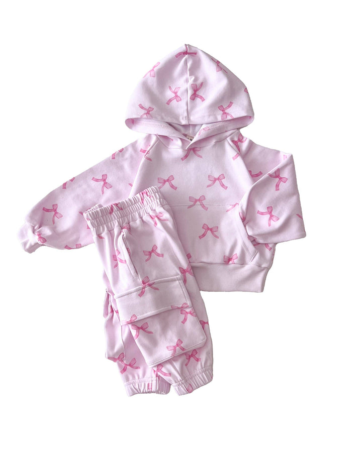 Pink Bows Cargo Jogger Set