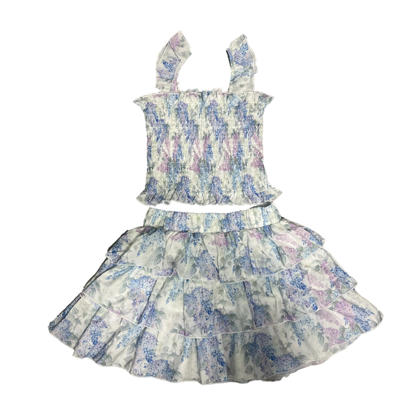 2Pc Skirt and Tank Floral Set