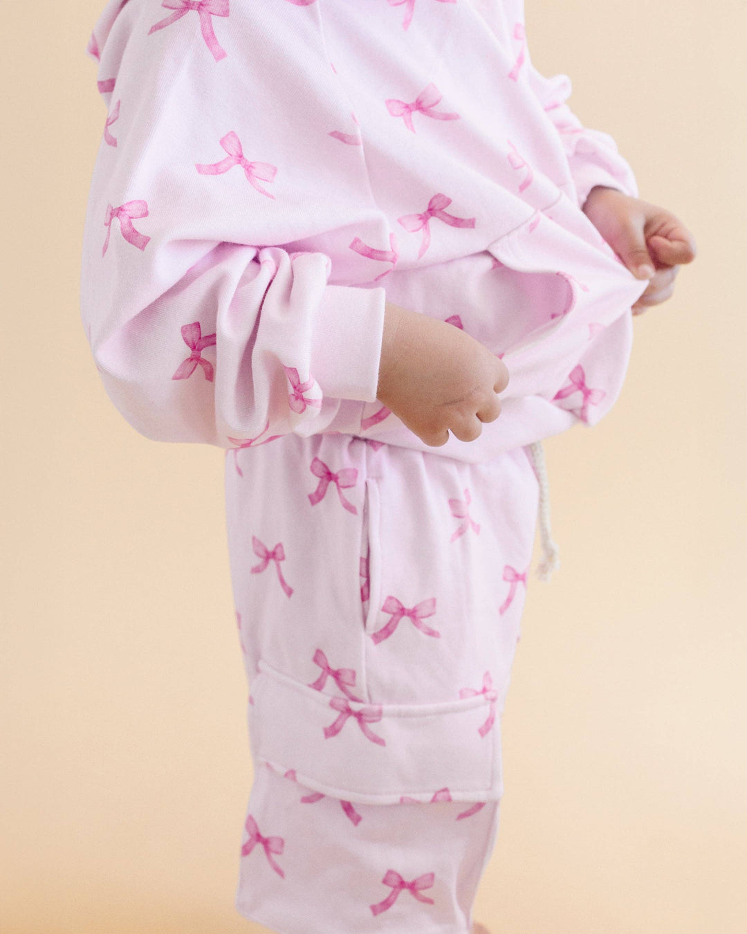 Pink Bows Cargo Jogger Set