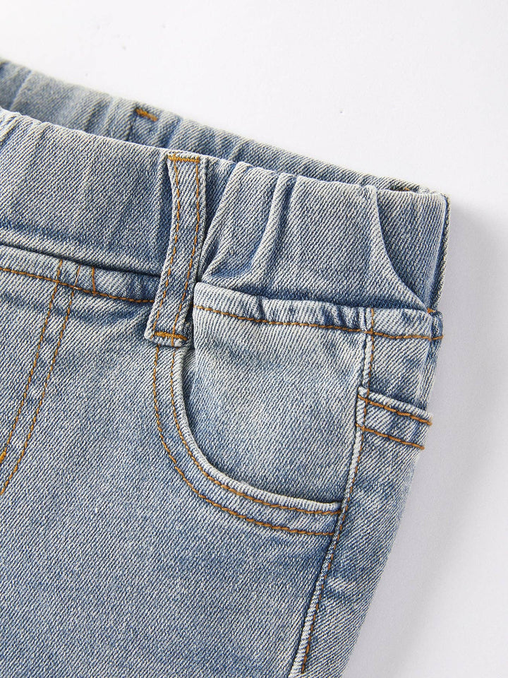 Light Blue Denim Bell Flares