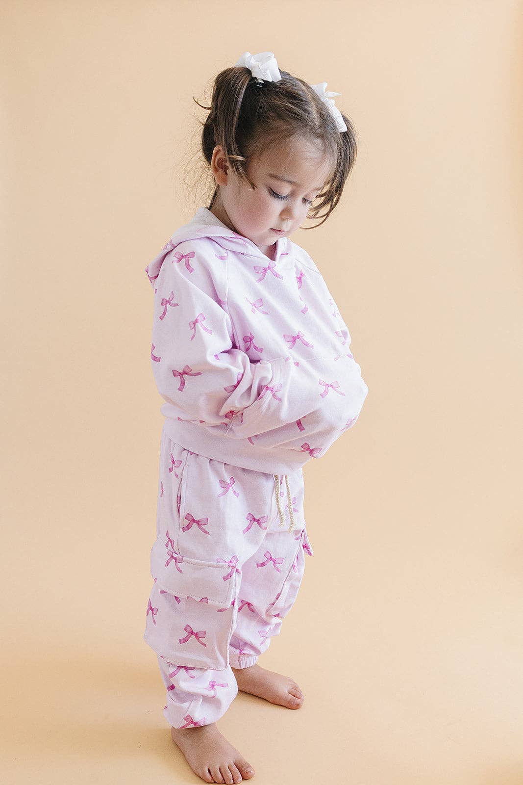 Pink Cargo Bow Jogger Set