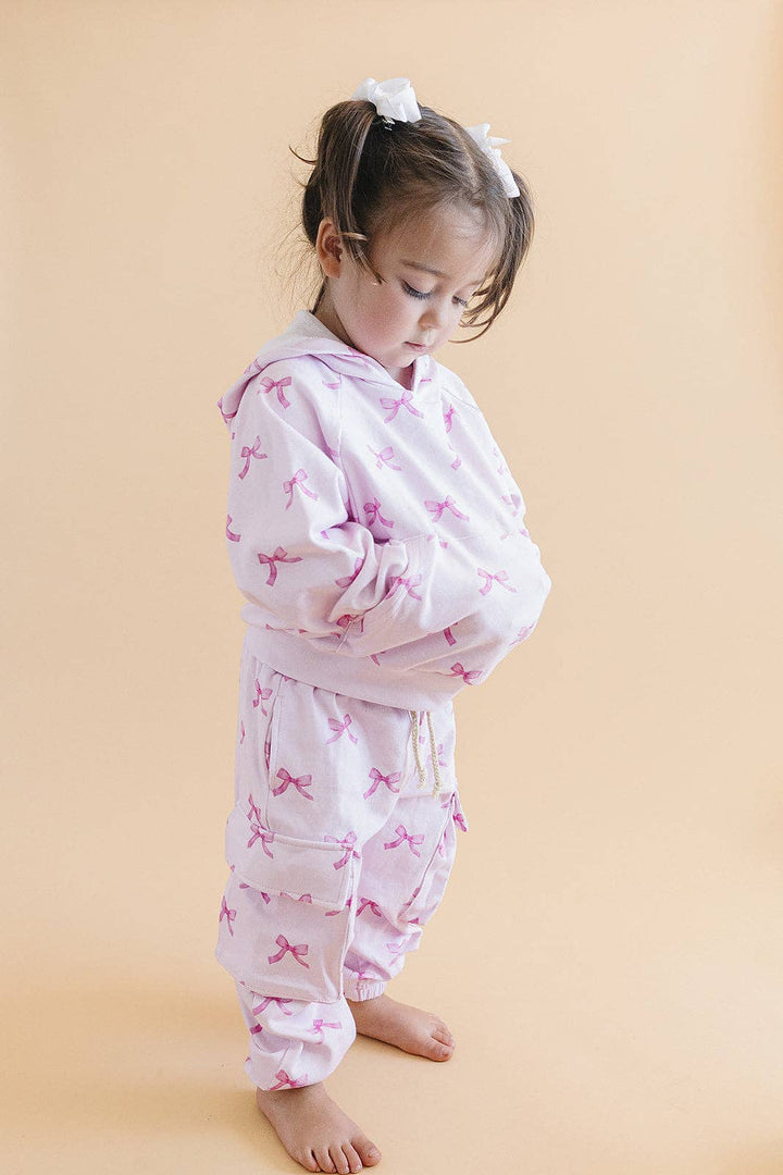 Pink Cargo Bow Jogger Set