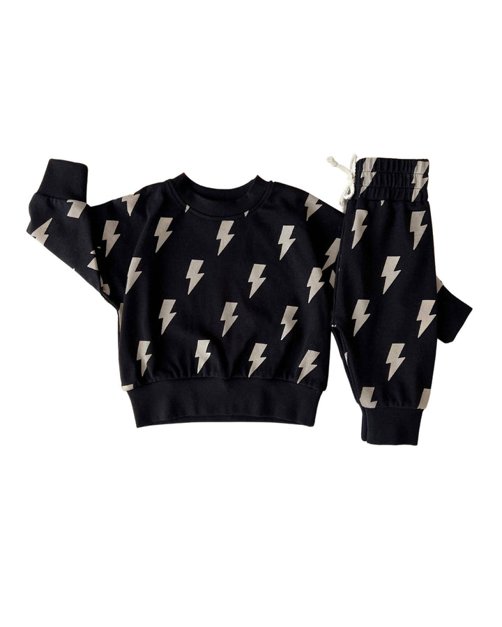 Black Bolt Jogger Set
