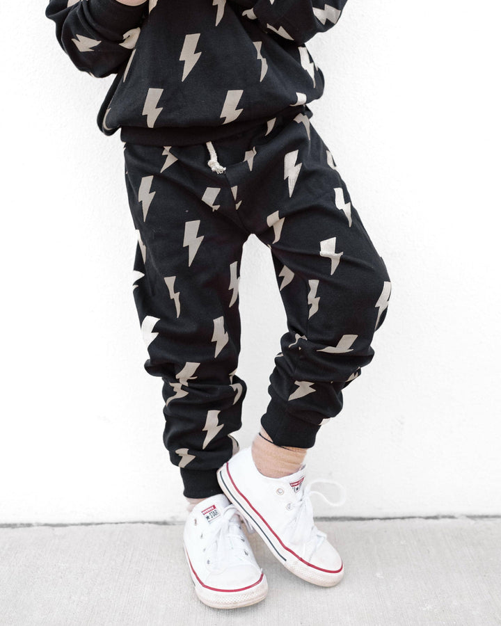 Black Bolt Jogger Set