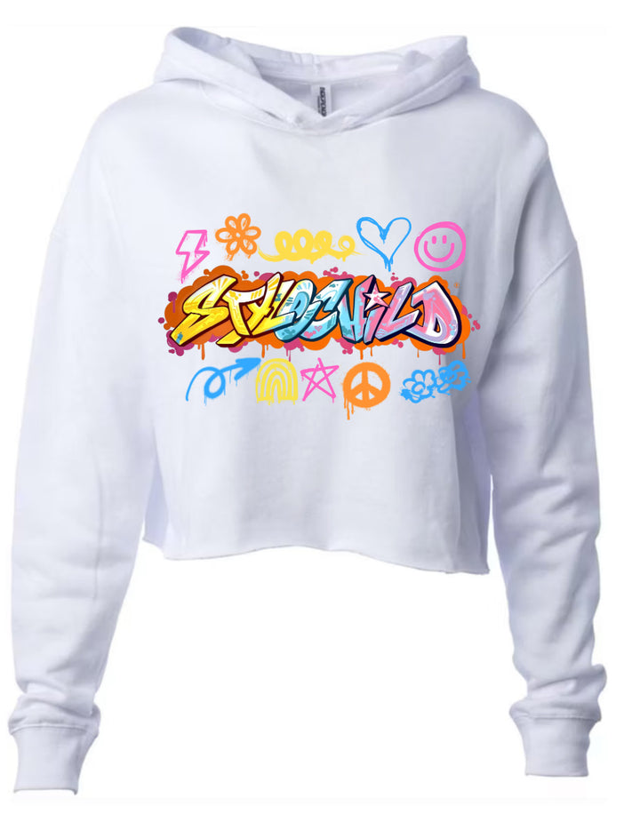 Graffiti Cropped Hoodie