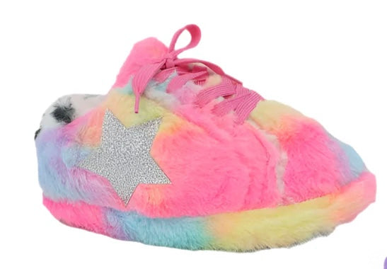 Fuzzy Sneaker Lounge Slippers