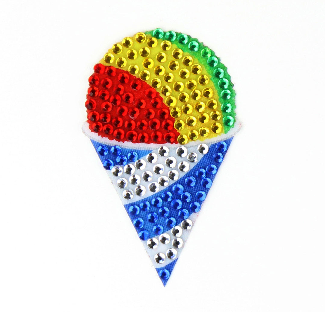 Snow Cone 2" Rhinestone Sticker