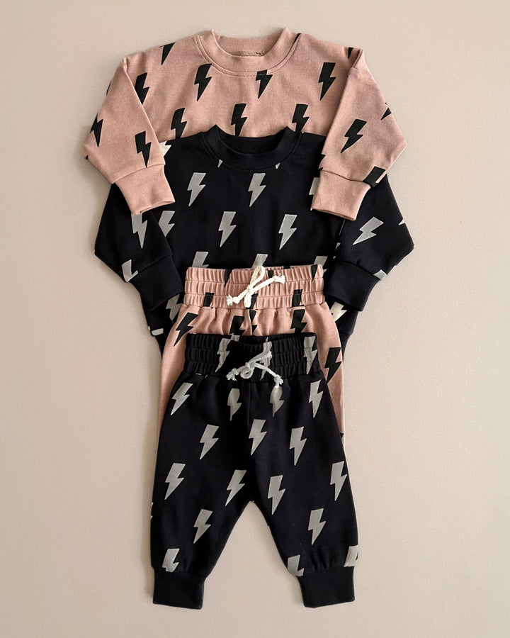 Black Bolt Jogger Set