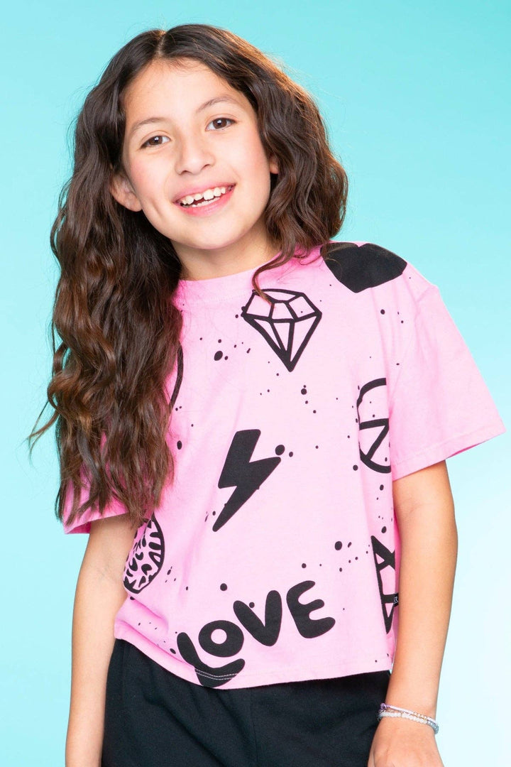 Drop Shoulder Tee Neon Pink Elements