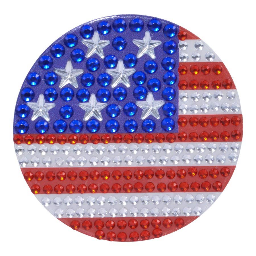 USA 2" Rhinestone Sticker Bean