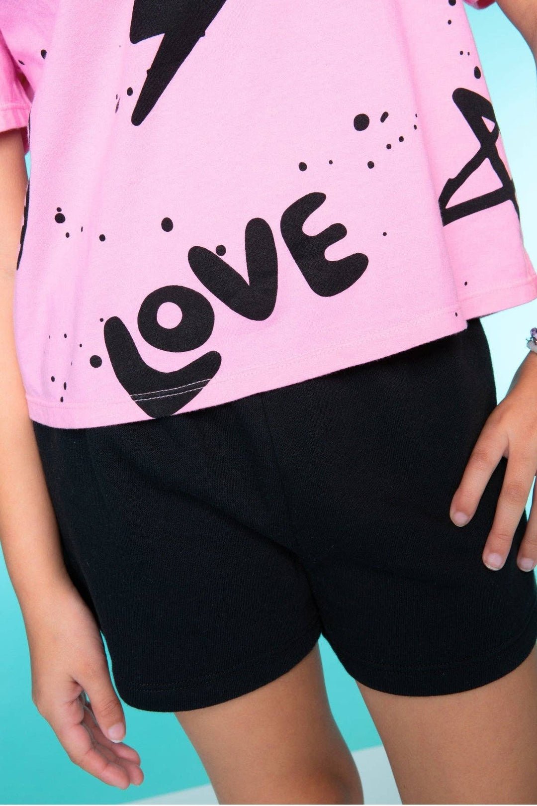Drop Shoulder Tee Neon Pink Elements