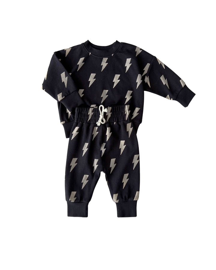 Black Bolt Jogger Set