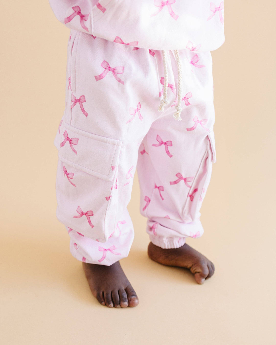 Pink Bows Cargo Jogger Set
