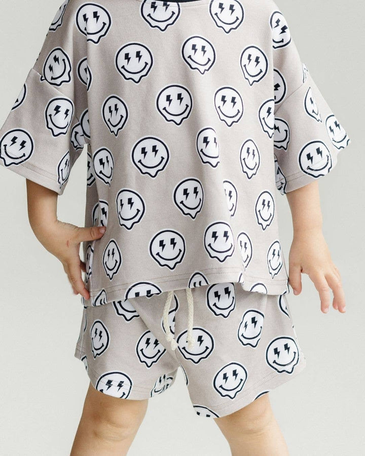 Drippy Smiley Shorts Set