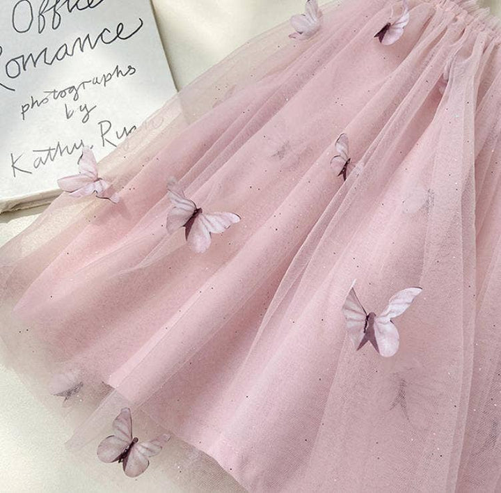 Children's Summer butterfly mesh dress