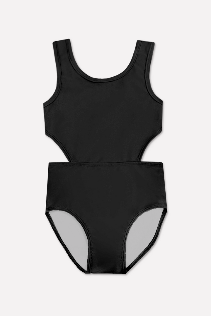 High Shine Cutout One Piece Swimsuit