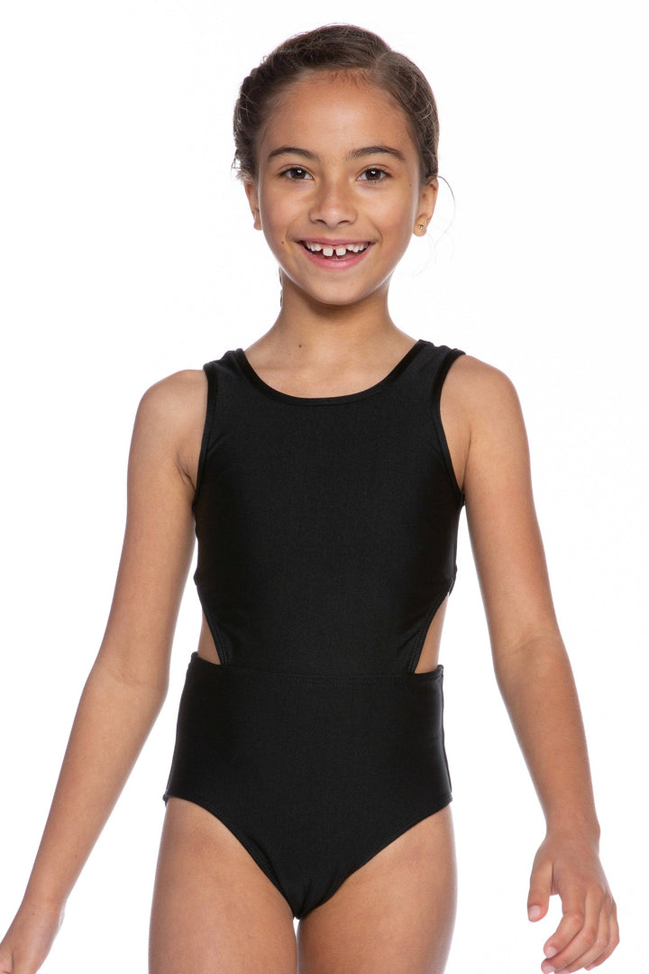 High Shine Cutout One Piece Swimsuit