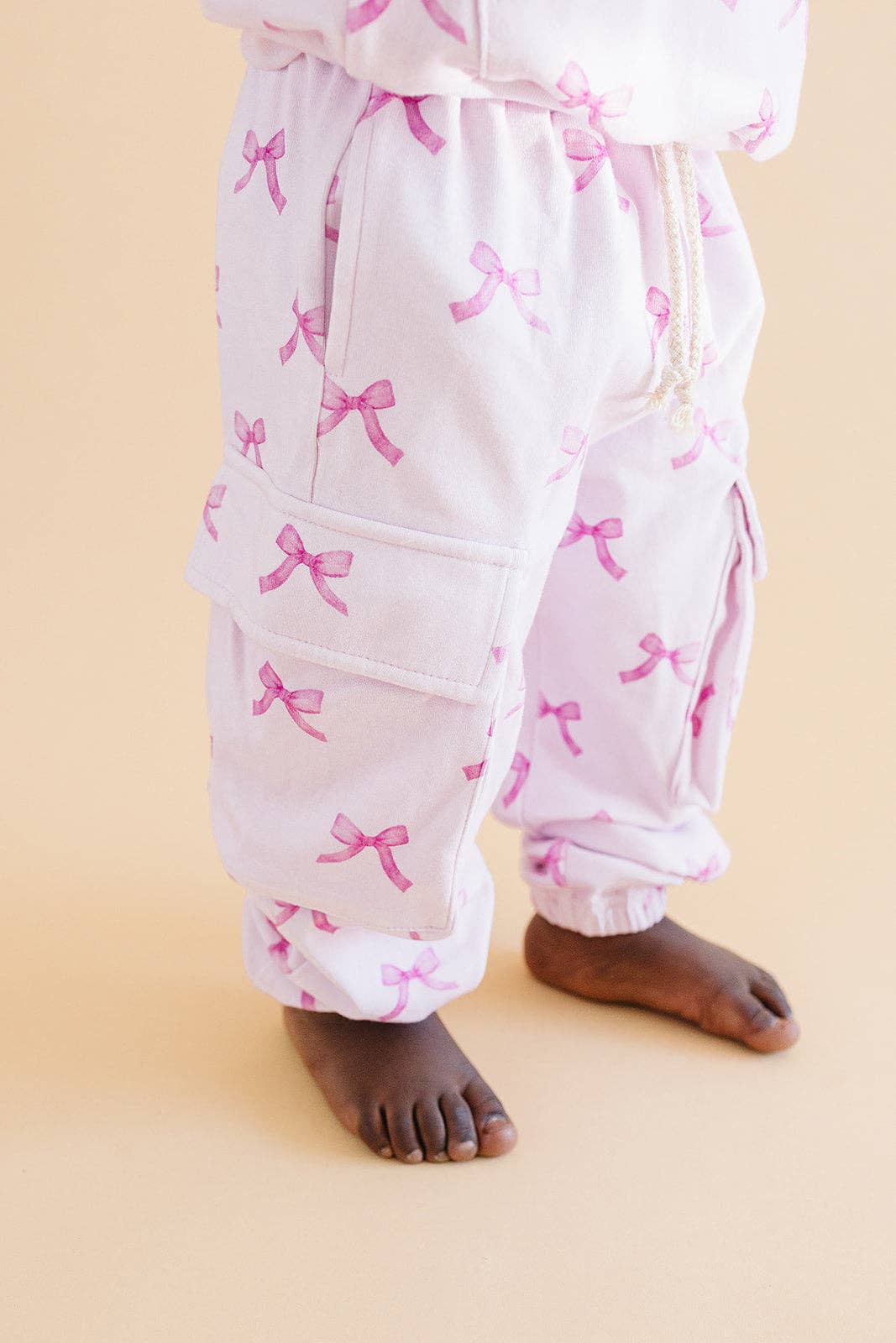 Pink Cargo Bow Jogger Set